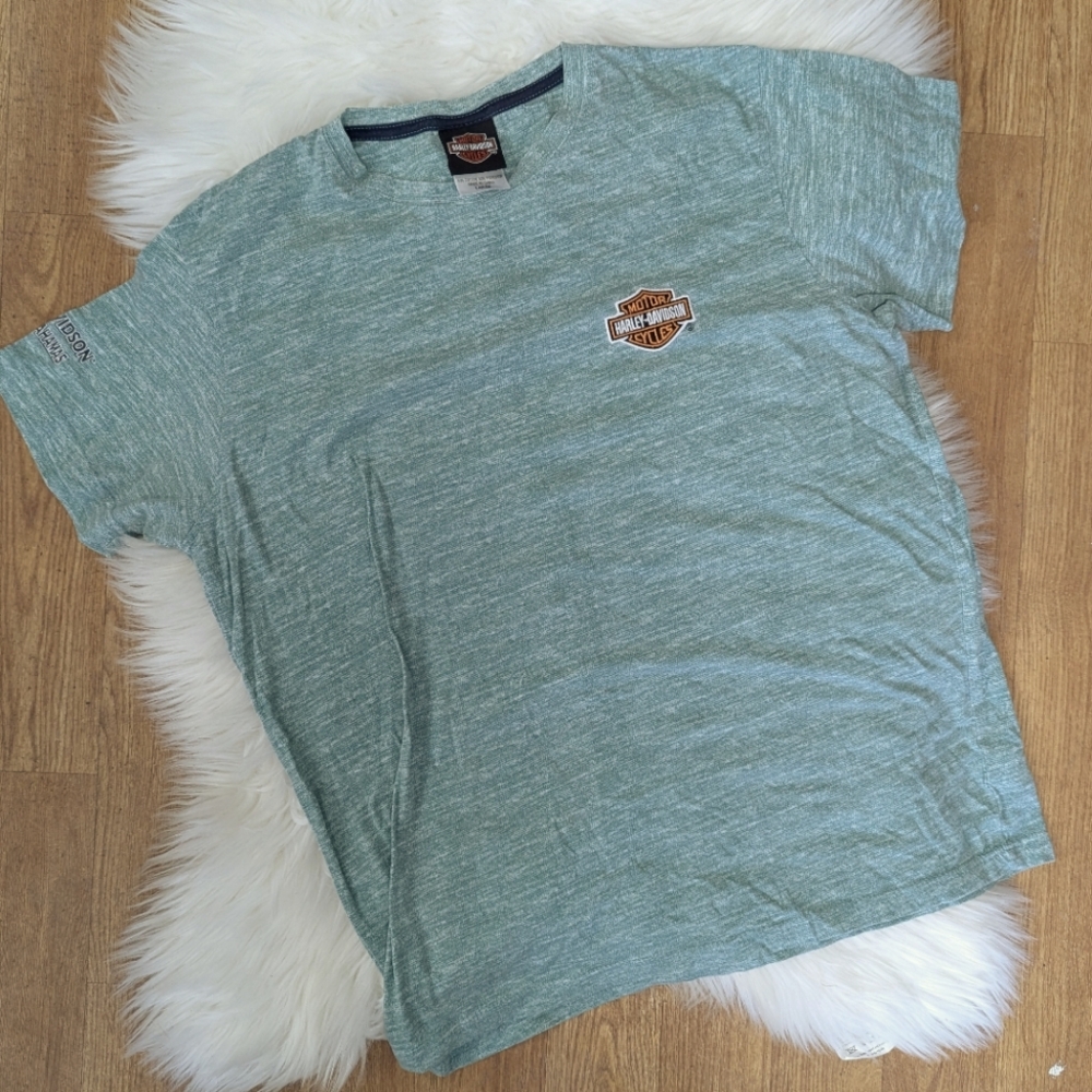 Men's Harley Davidson Teal Turquoise T-shirt Bahamas Harley